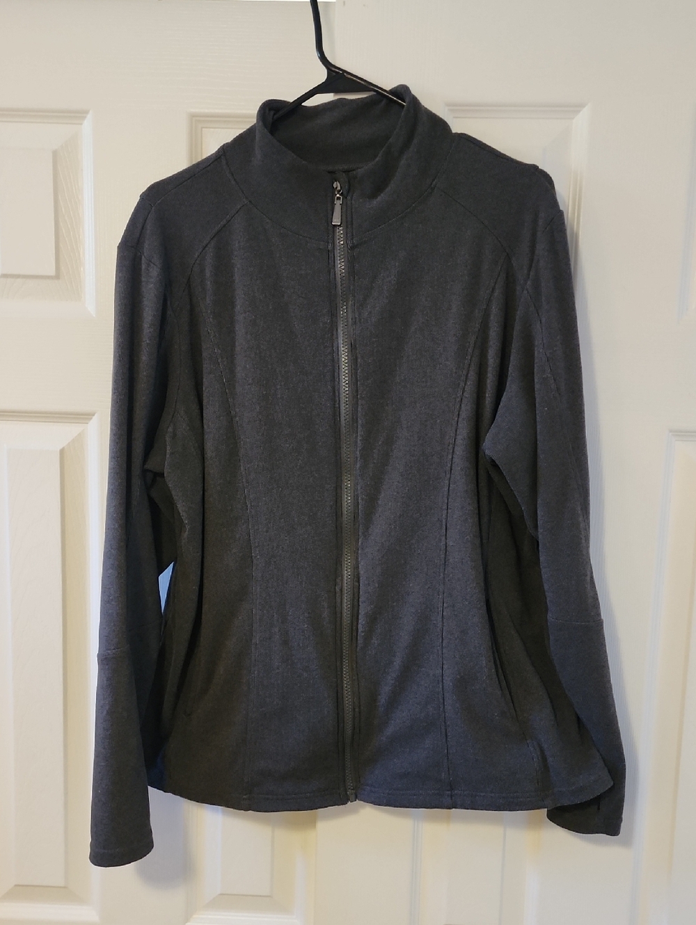 Women's Charcoal Zip-Front Jacket